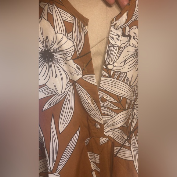 A+K Floral Flutter Sleeve Jumpsuit w Pockets - Picture 8 of 10